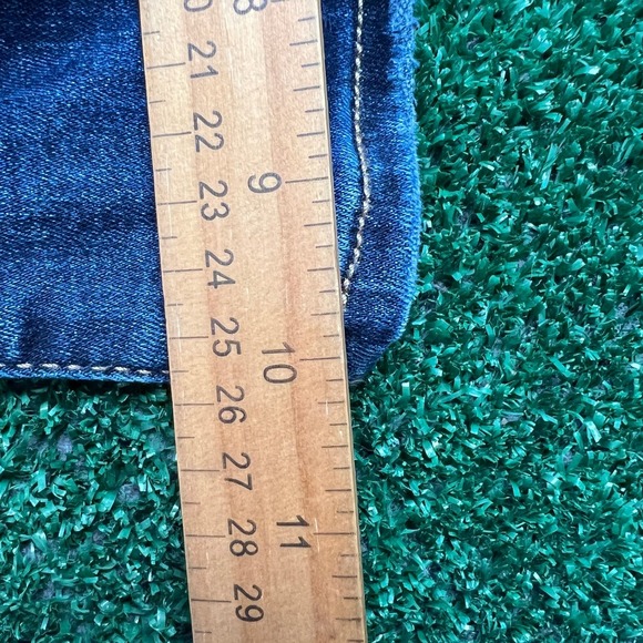 American Eagle Jeans Women's Size 00 23x30" Blue Super Hi-Rise Flare  Stretch - Picture 8 of 9